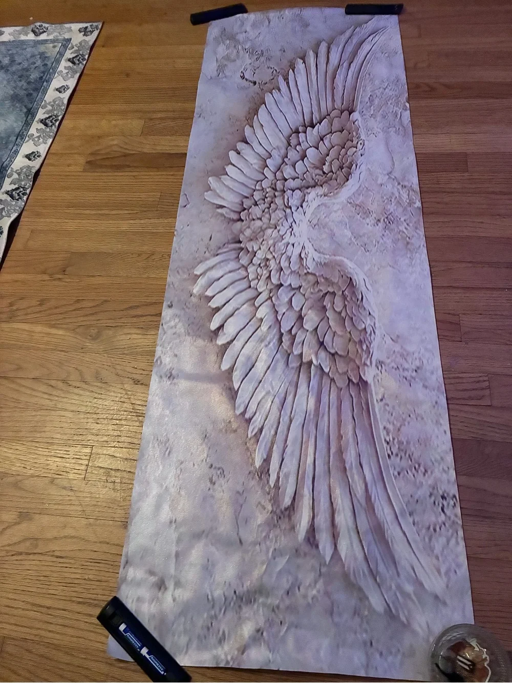 Angel Wing Wall Art Panel in Blush Pink - Unbranded